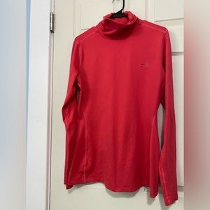 UnderArmour Long Sleeve Womens Fitted Gym Shirt Neon Pink